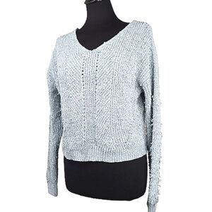 TAKARA Sweater Boucle Pull Over XL Light Blue Casual